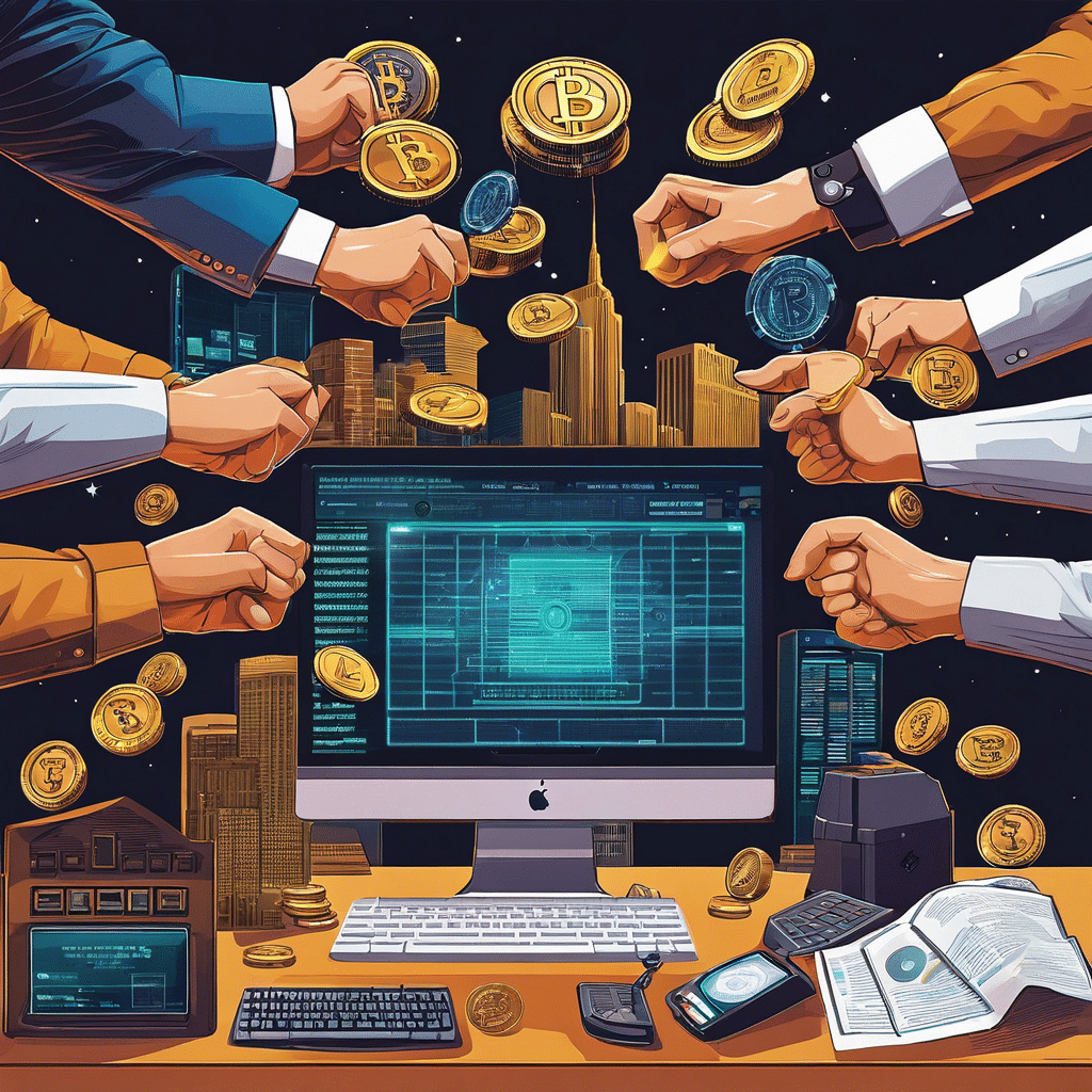 An image showcasing a government-controlled hand forcefully shutting down a computer screen displaying various non-KYC crypto exchanges, symbolizing a crackdown on unregulated platforms