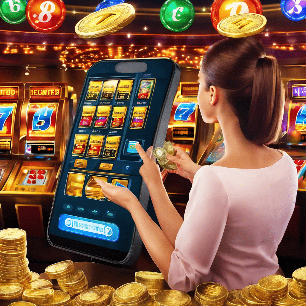 An image showcasing a person joyfully withdrawing money from a smartphone at a no verification casino