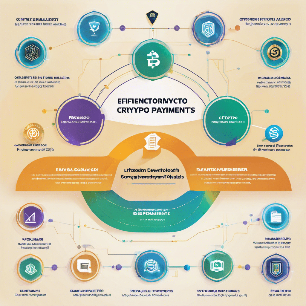 An image showcasing two interconnected pathways; one labeled "Efficient Crypto Payments" with a smooth, streamlined design, and the other labeled "Private Crypto Payments" with a shielded, secure appearance