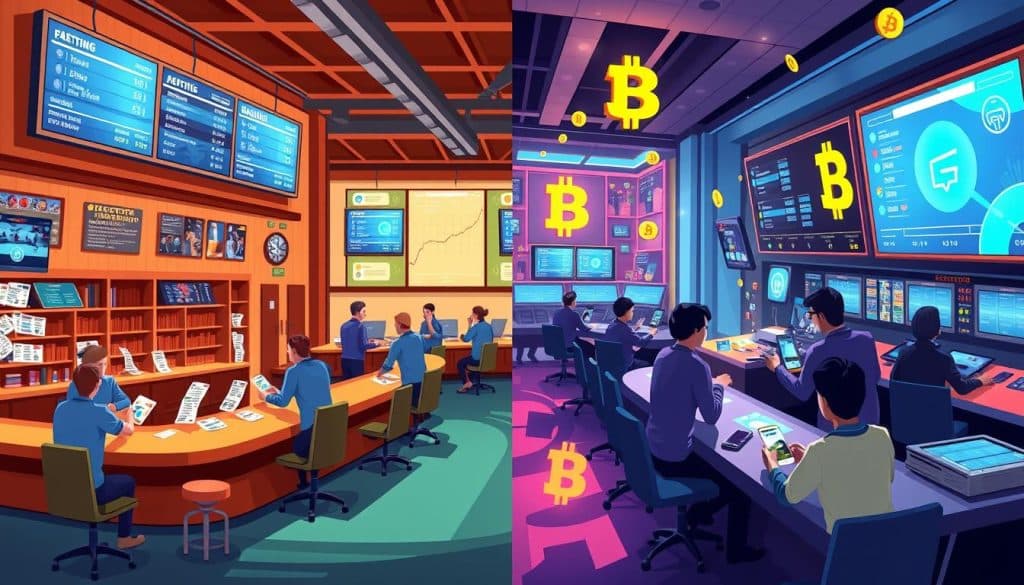 comparison traditional vs crypto sportsbook